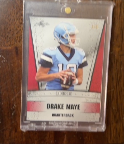 2023 Leaf Draft #RS-31 Drake Maye Rookie Silver — front