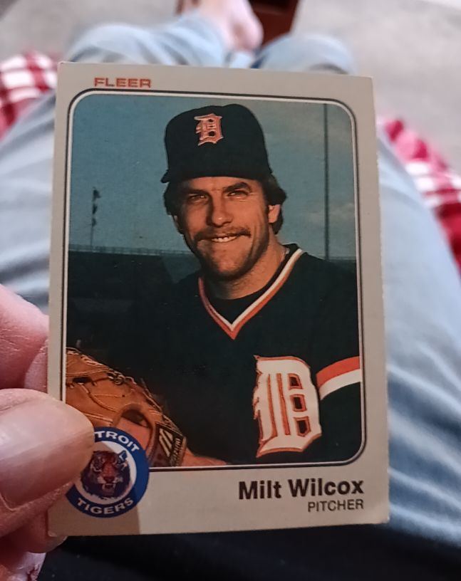 1983 Fleer #349 Milt Wilcox — front