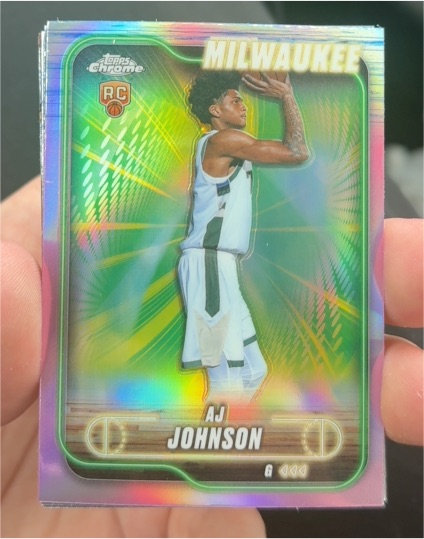 2024-25 Topps Chrome #145 AJ Johnson — front