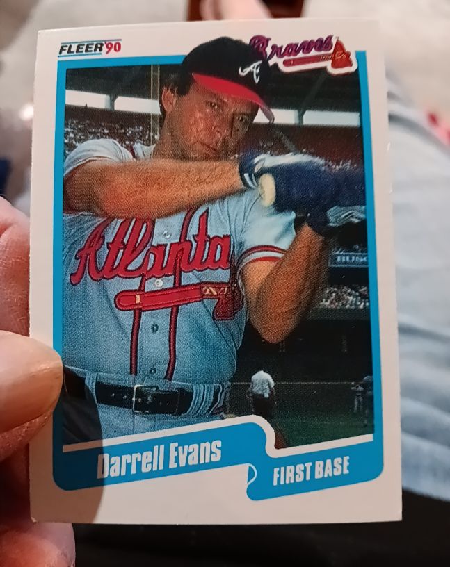 1990 Fleer #581 Darrell Evans — front