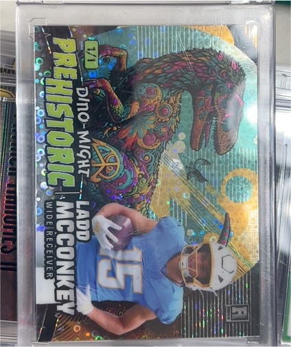 2024 Wild Card Prehistoric Dino-Might Ladd McConkey 1/1 — front