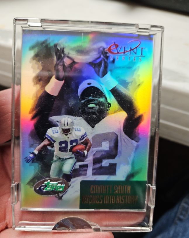 2002 eTopps Event Series #ES6 Emmitt Smith Rushes Into History — front