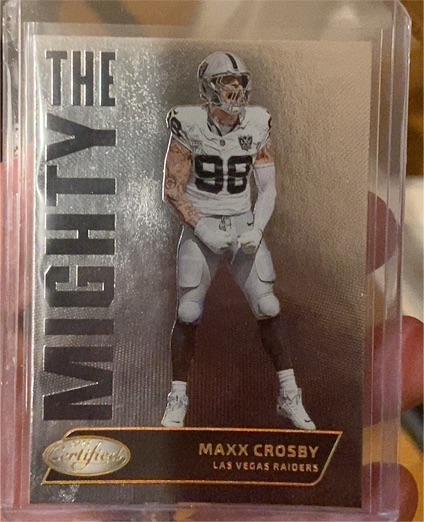 2025 Panini Certified #12 Maxx Crosby The Mighty — front