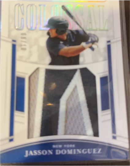 2020 Panini National Treasures Colossal Materials #CM-JD Jasson Dominguez — front