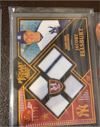 2016 Topps Museum Collection Primary Pieces Quad Patch #PPQR-JE Jacoby Ellsbury — front