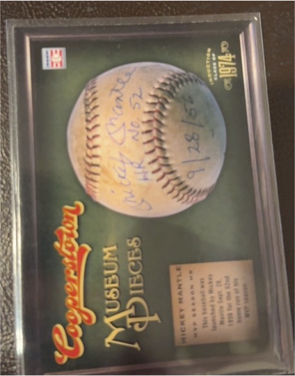 2012 Panini Cooperstown Museum Pieces #17 Mickey Mantle — front