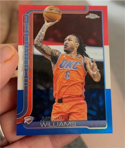 2025-26 Topps Chrome #105 Jaylin Williams — front
