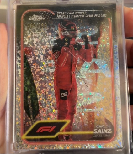 2024 Topps Chrome Formula 1 #202 Carlos Sainz Grand Prix Winner Singapore GP — front