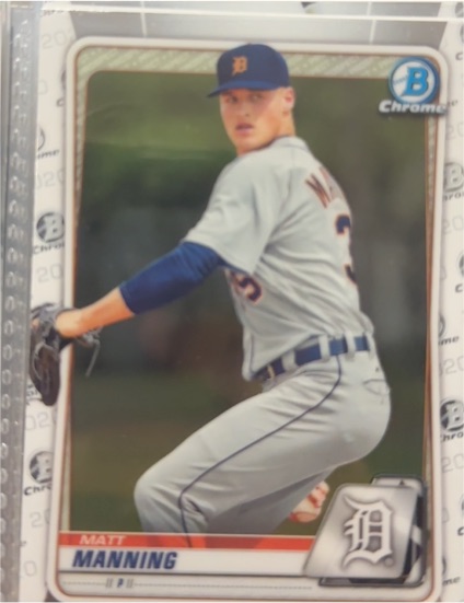 2020 Bowman Chrome Prospects #BCP-99 Matt Manning — front
