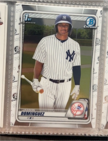 2020 Bowman Chrome #BCP-8 Jasson Dominguez — front