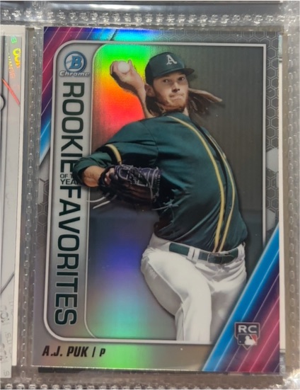 2020 Bowman Chrome #ROYF-AP A.J. Puk Rookie of the Year Favorites — front