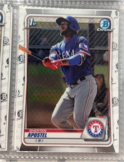2020 Bowman Chrome #BCP-46 Sherten Apostel — front