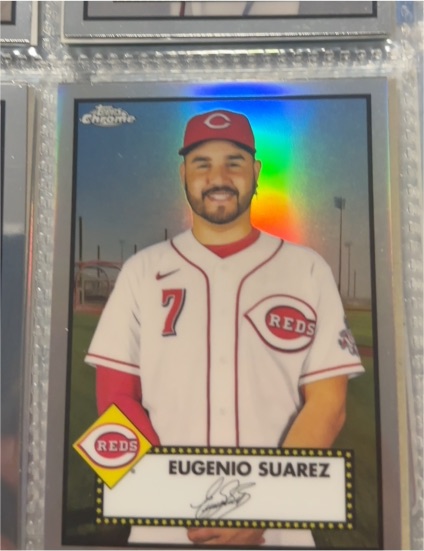 2021 Topps Chrome Platinum Anniversary #216 Eugenio Suarez — front
