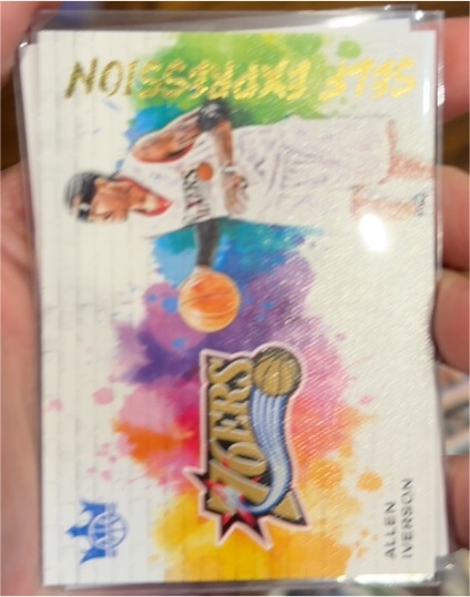 2023-24 Panini Court Kings #18 Allen Iverson Self Expression Sapphire — front