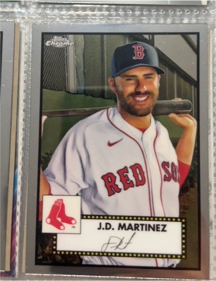 2021 Topps Chrome Platinum Anniversary #182 J.D. Martinez — front