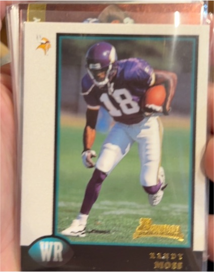 1998 Bowman #182 Randy Moss — front