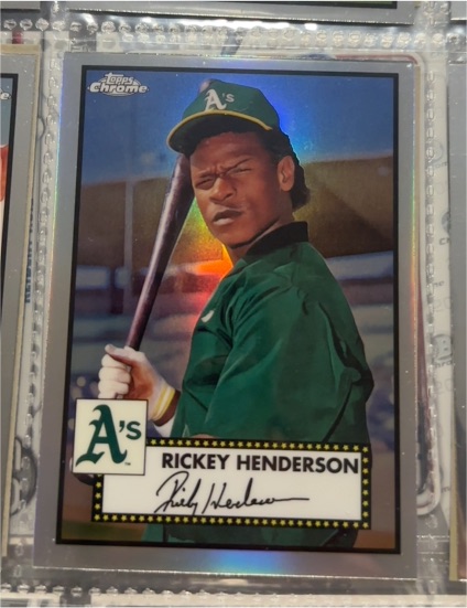2021 Topps Chrome Platinum Anniversary #501 Rickey Henderson — front