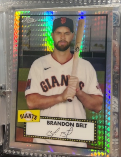2021 Topps Chrome Platinum Anniversary #417 Brandon Belt — front