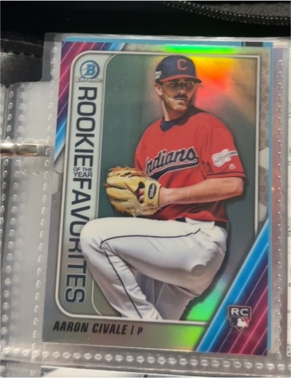 2020 Bowman Chrome #ROYF-AC Aaron Civale Rookie of the Year Favorites — front