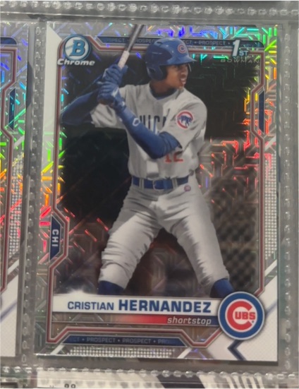 2021 Bowman Chrome #BCP-171 Cristian Hernandez — front