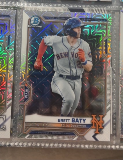 2021 Bowman Chrome #BCP-237 Brett Baty — front