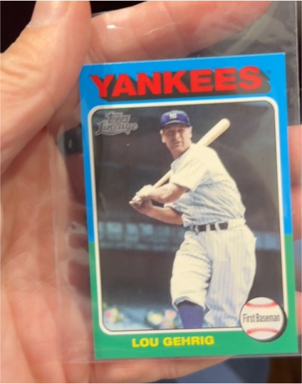 2011 Topps Lineage 1975 Mini Lou Gehrig — front
