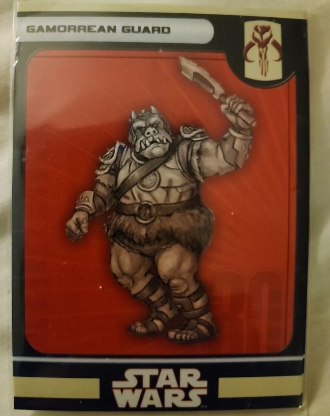 2004 Star Wars Miniatures Stat Card Universe Gamorrean Guard #30 — front