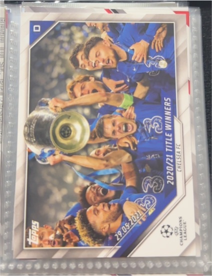 2021-22 Topps UEFA Champions League #45 2020/21 Title Winners Chelsea FC — front