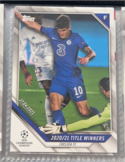 2021-22 Topps UEFA Champions League #81 Christian Pulisic 2020/21 Title Winners — front