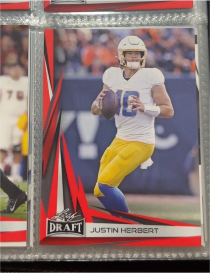 2023 Leaf Draft #B2-3 Justin Herbert — front