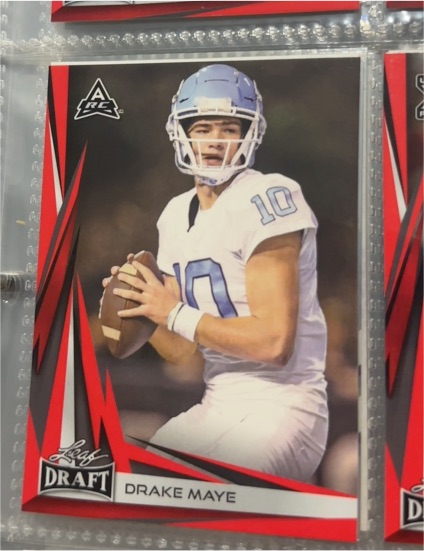 2023 Leaf Draft - V2 #B2-4 Drake Maye — front