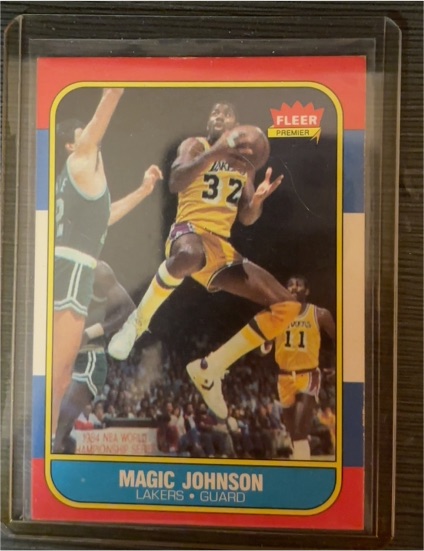 1986 Fleer #53 Magic Johnson — front