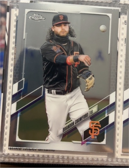 2021 Topps Chrome #65 Brandon Crawford — front