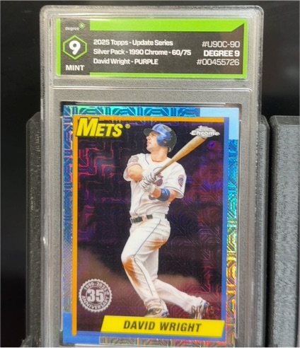 2025 Topps Update Series 1990 Topps Chrome Silver Pack #60 David Wright — front