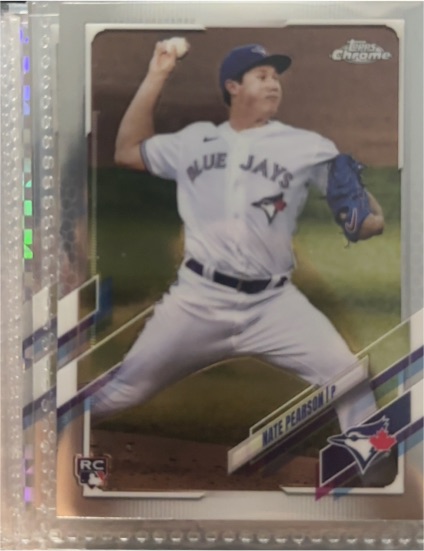 2021 Topps Chrome #136 Nate Pearson Rookie Card — front