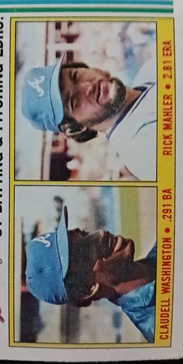 1983 Topps #704 Rick Mahler / Claudell Washington — front