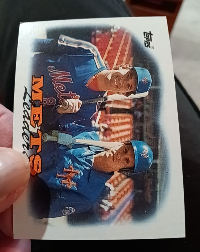 1988 Topps #579 Mets Leaders Gary Carter, Kevin McReynolds — front