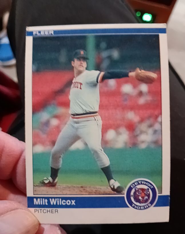 1984 Fleer #93 Milt Wilcox — front