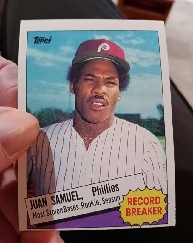 1985 Topps #8 Juan Samuel — front