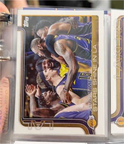 2025-26 Topps #293 Showtime! Stars Shine in LA LeBron James — front