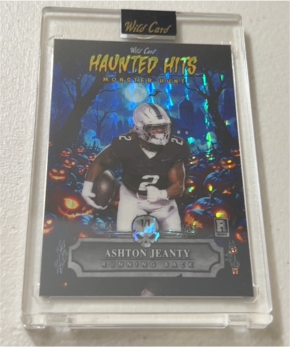 2025 Wild Card Haunted Hits Monster Hunt #HHW-AJ Ashton Jeanty — front