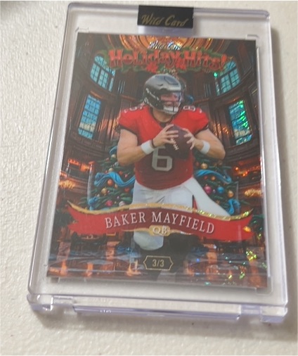 2025 Wild Card Holiday Hits #3/3 Baker Mayfield — front