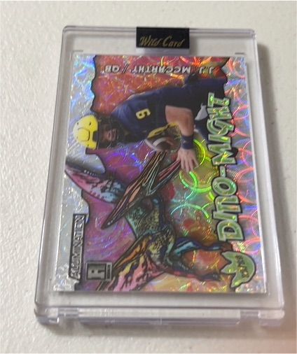 2023 Wild Card Alumination Dino-Might J.J. McCarthy #AD-JM1 — front