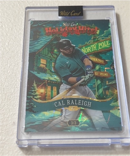 2025 Wild Card Holiday Hits #1 Cal Raleigh — front