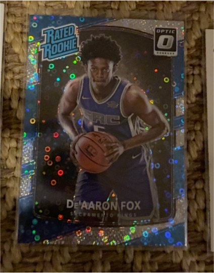 2017-18 Panini Donruss Optic #196 De'Aaron Fox Rated Rookie Shock — front
