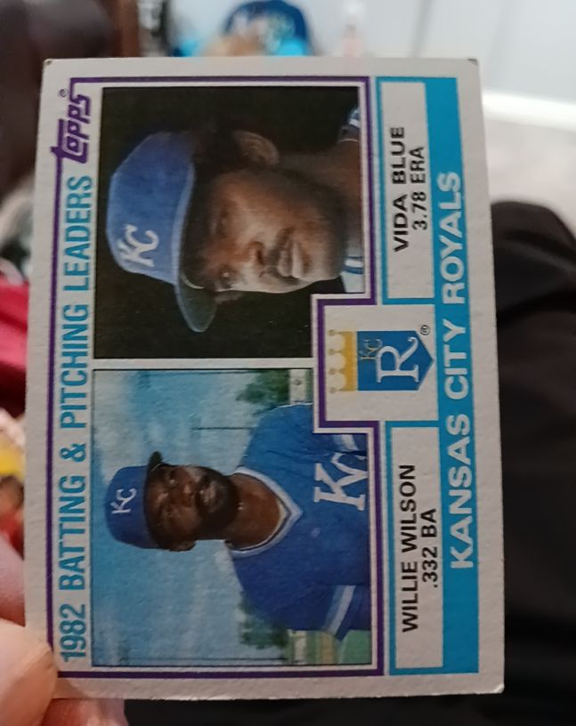 1983 Topps #471 Willie Wilson/Vida Blue Kansas City Royals — front