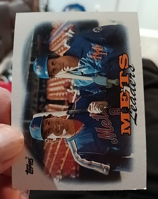 1988 Topps #549 New York Mets Leaders Darryl Strawberry Howard Johnson — front