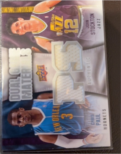 2009-10 Upper Deck Dual Game Materials #DG-PS John Stockton / Chris Paul — front