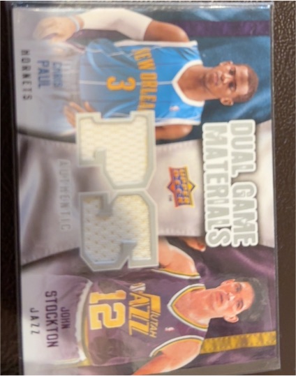 2009-10 Upper Deck Dual Game Materials #DGPS Chris Paul / John Stockton — front