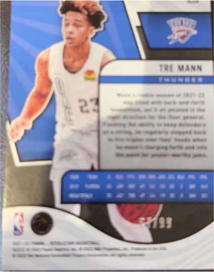 2021-22 Panini Revolution #138 Tre Mann RC — front